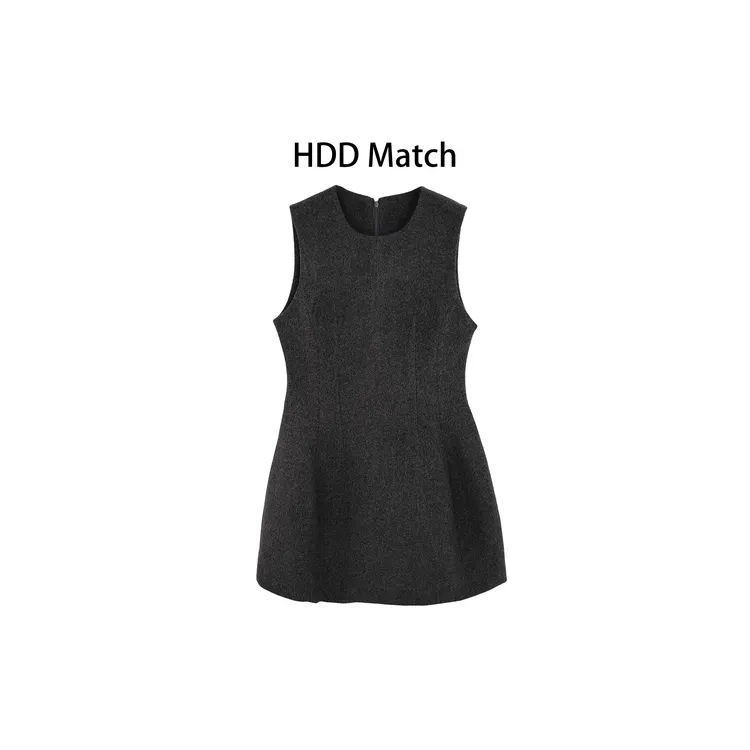 HDD- "名媛范" 羊毛 女款气质显瘦收腰修身定制连衣裙 Y9805
