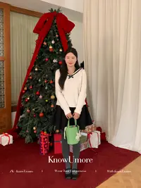 知葵微胖定制【航海假日】冬韩系学院撞色海军领毛衣+短裙套装3052