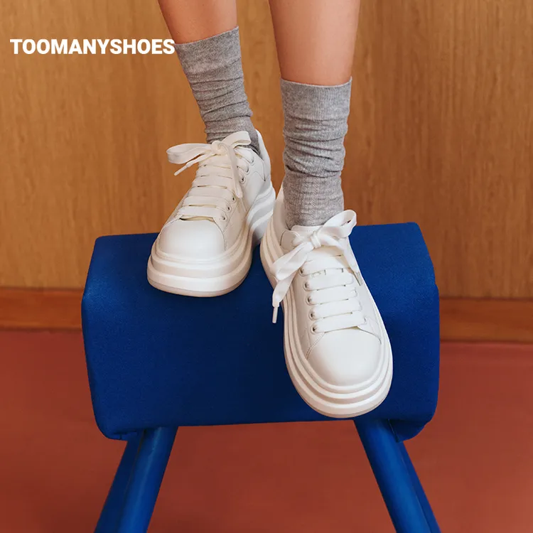 【达人T】Toomanyshoes女鞋2025新款千层蛋糕运动休闲鞋板鞋小白鞋