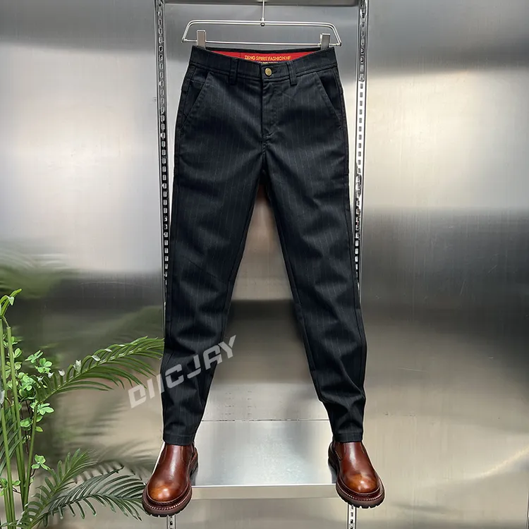【高端】轻奢潮流男裤秋季时尚百搭款直筒修身型长裤商务休闲裤常规