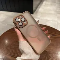 肤感沙漠金全包镜头膜iphone16promax手机壳适用苹果15磁吸充电