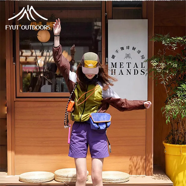 FYUT户外防晒外套彩色拼接个性防紫外线上衣2024春夏季男女防晒服