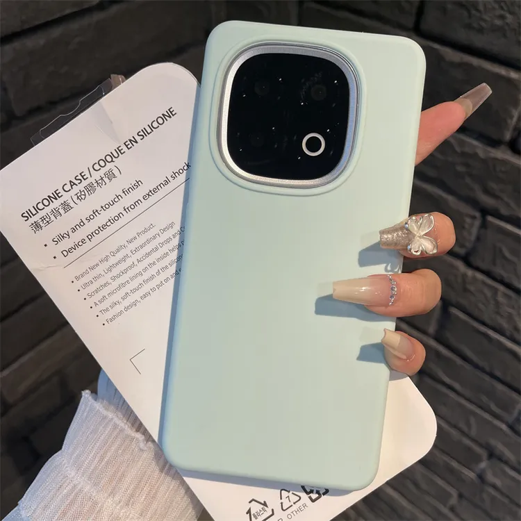 适用iqoo13手机壳液态硅胶纯色简约爱酷13高级感肤感iqoo12情侣款