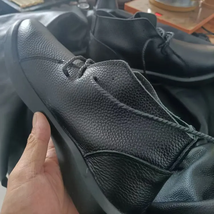 纯色简约低跟户外休闲鞋休闲高帮皮鞋高帮皮鞋商务青春潮流