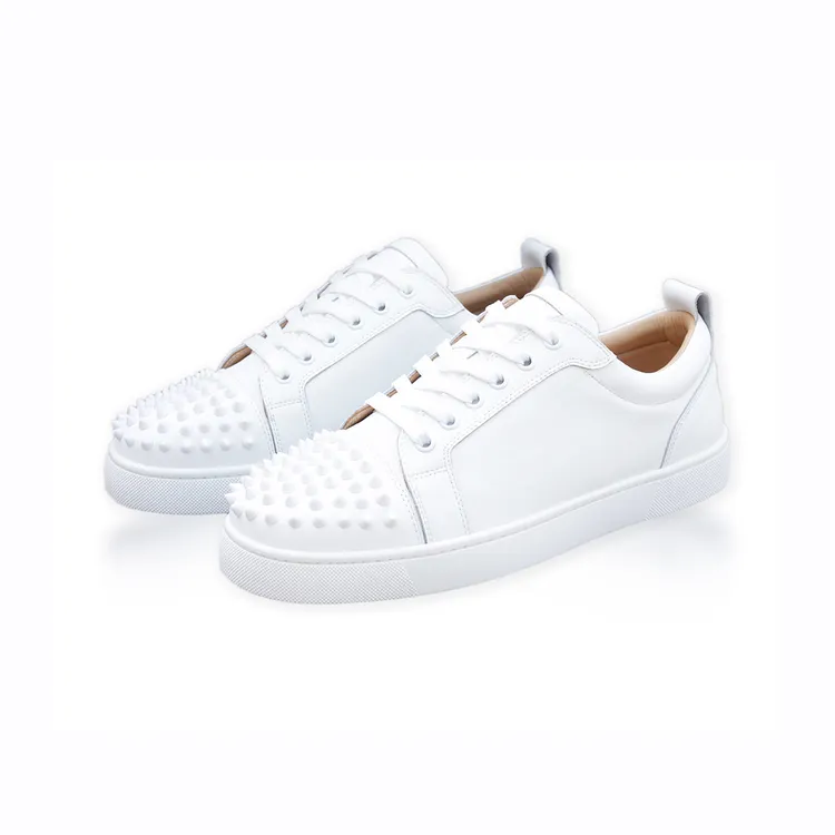 网红新款红底男鞋时尚男士百搭潮流经典低帮舒适小白鞋夏季男鞋