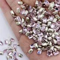 美甲店老板娘超值浮力6*8粉色八角超闪10颗K9水晶玻璃钻