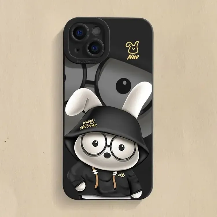 适用兔子11iPhone15PLUS12手机壳14苹果13软壳xr硅胶16promax高级