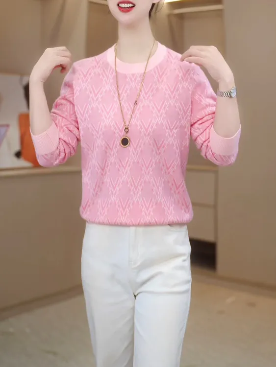 加厚气质优雅百搭减龄针织衫上衣女2025秋冬新款宽松毛衣打底衫