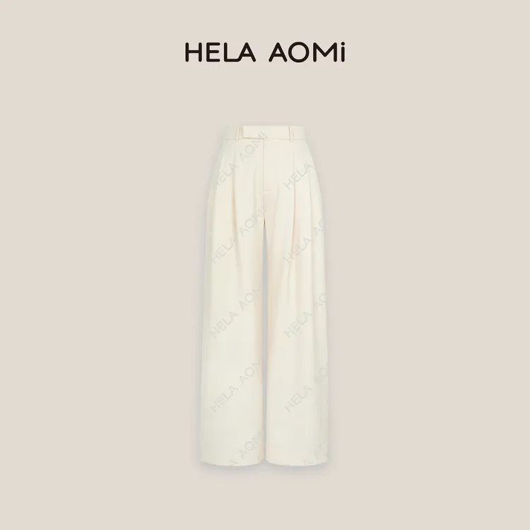 HELAAOMI “自在神裤”时尚百搭休闲阔腿裤显瘦直筒裤CY4DQ61201