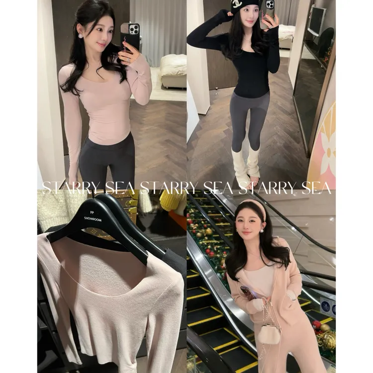 【韩女打底】PP 双面德绒保暖百搭显瘦时尚设计感内搭打底#PP0345SY