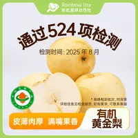 彩虹星球有机｜有机黄金梨6斤口感多汁皮薄香甜爽口营养新鲜水果