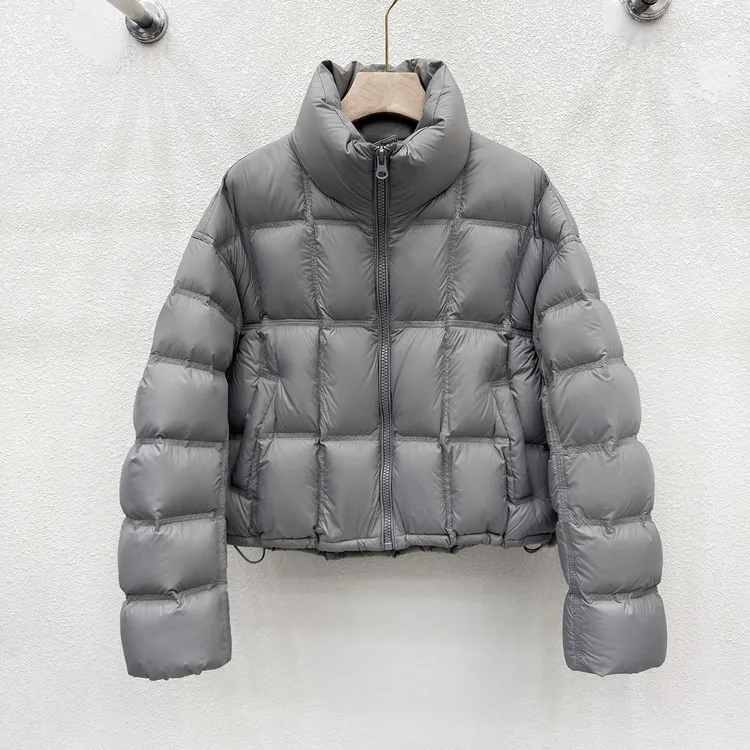 90白鸭绒小个子羽绒服女短款冬季外套2025年新款立领面包服羽绒衫