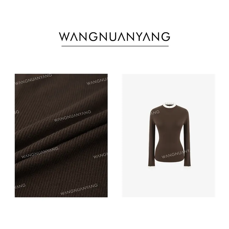 【王暖阳】露白|半高领蕾丝花边桑蚕丝羊毛针织上衣