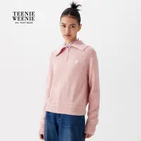 TeenieWeenie小熊女毛针织衫25保暖时髦款半拉链毛衣TTKW258TCGK