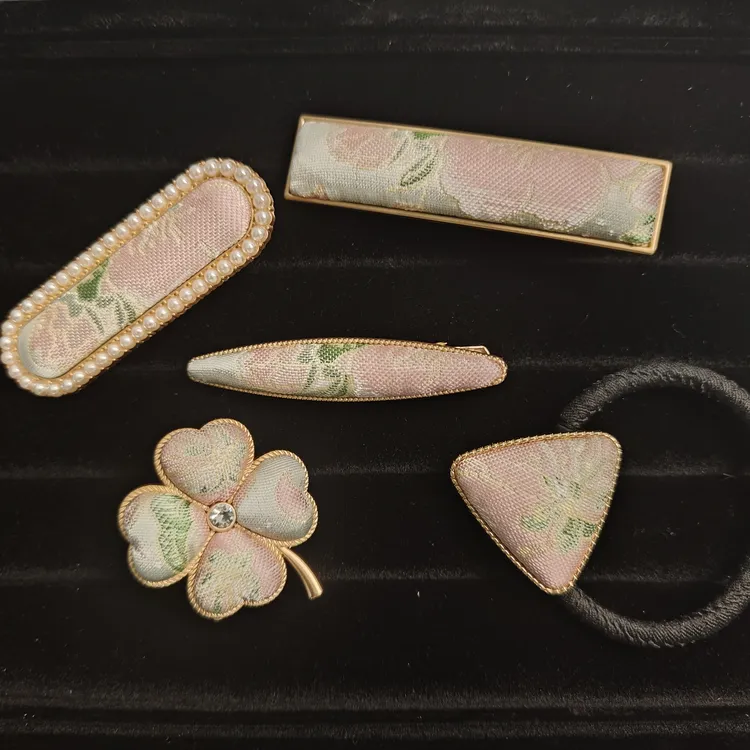 【成品】非遗传承东方美学手工仿宋锦发夹发饰发带发簪气质复古时尚