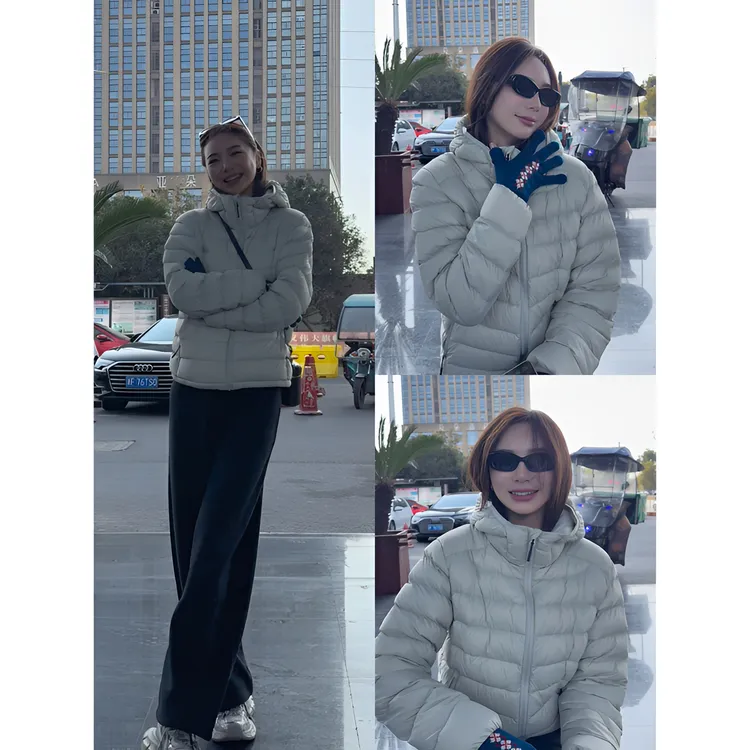 【余欢欢】冬季新国标90绒保暖厚款连帽短款羽绒服-YHW51214