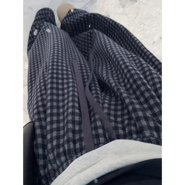大码女装胖mm240斤格子阔腿裤女加绒加厚宽松显瘦韩系百搭休闲裤