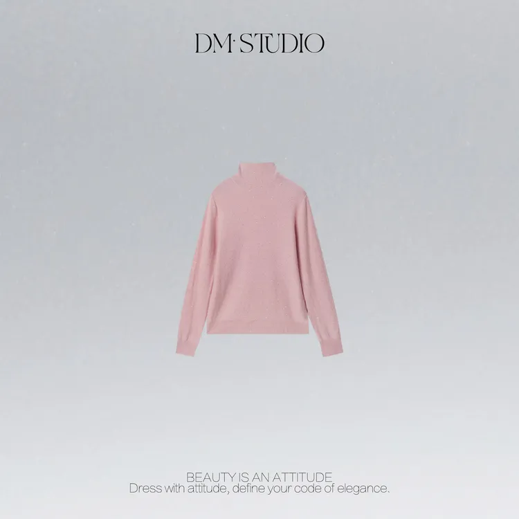 DEDM•STUDIO/气质保暖慵懒风亮片100%羊毛针织毛衣2507MY/8003