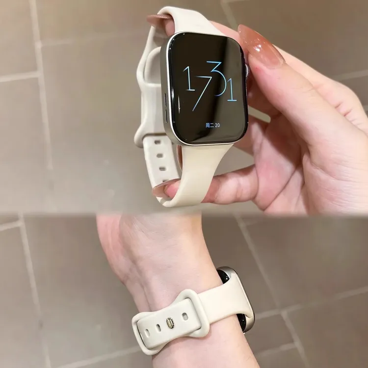 适用华为FIT4新款Fit3小蛮腰细款液态硅胶表带watchFit4Pro高级感