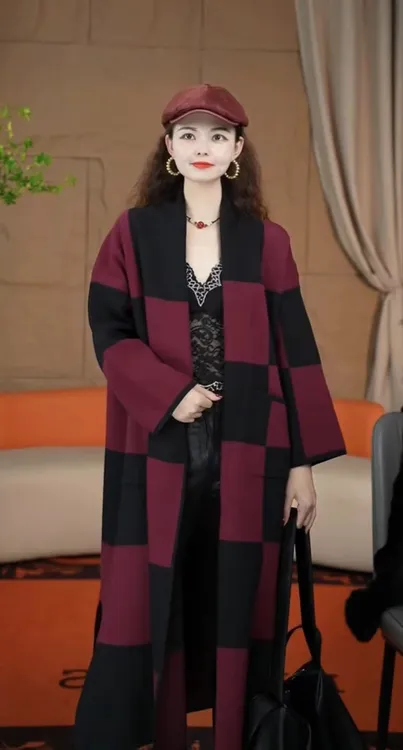 862（安言服饰）秋冬宽松时尚大气毛衣开衫针织外套洋气百搭