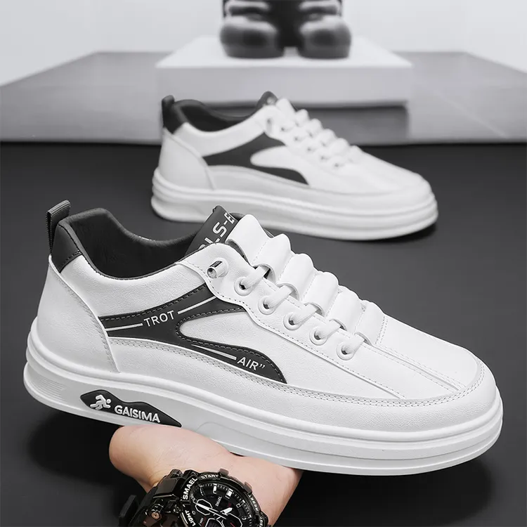 【设计师款】男鞋春季新款一脚蹬时尚休闲小白鞋男士百搭板鞋子男潮