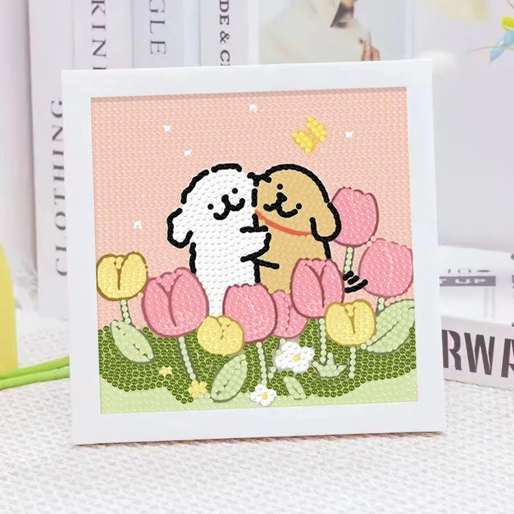 【艺凡】线条小狗钻石画diy手工粘贴卡通可爱儿童益智生日礼物装饰
