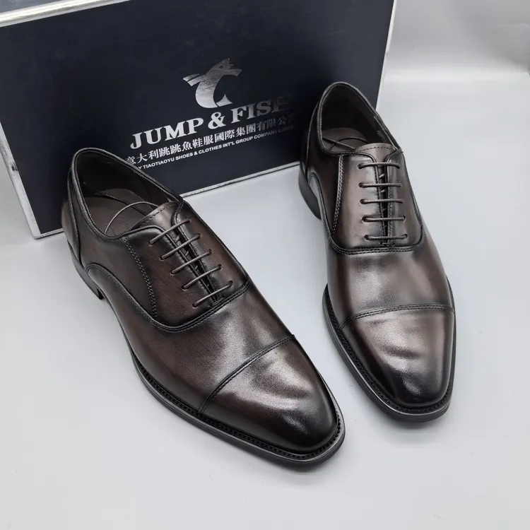 牛皮+固特异全皮底+正装商务三接头皮鞋（GBN901-5）