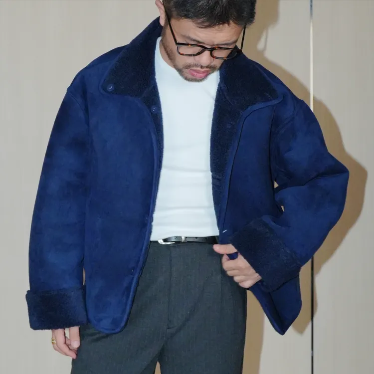 TIAS皮毛一体微廓短款夹克秋冬外套T235010【25AW】