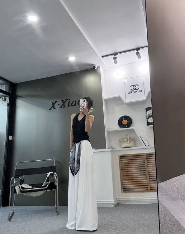 （现货+运费险）送丝巾夏款莱赛尔冰丝休闲裤气质时尚百搭设计师