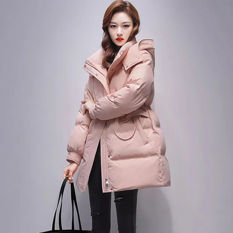 女带珠款年新款真绒服中长款韩版加厚时尚小个子绒服外套女