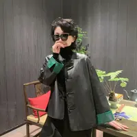 Betty Bairn 轻中式进口绵羊皮圆领外套25A-BW986