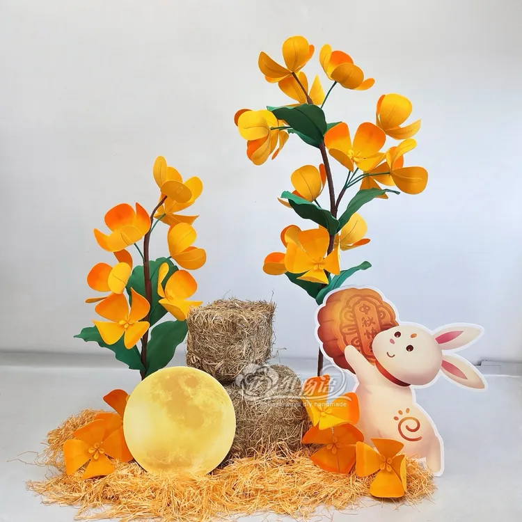 大型花海绵纸EVA桂花手工DIY免剪材料包中秋商场节日美陈装饰材料
