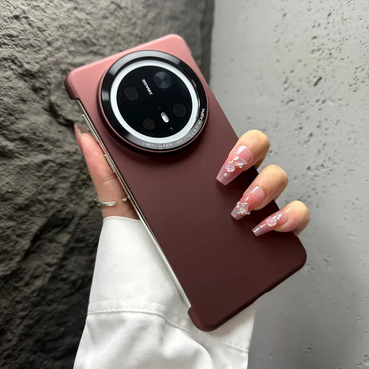 超薄无边框适用华为mate80pro+手机壳磨砂肤感pura70pro+大孔镜头