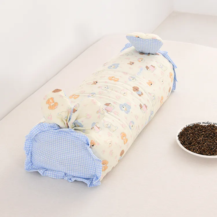 卡通全荞麦壳枕头一对装护颈椎助睡眠枕芯家用纯棉可爱整头可拆洗