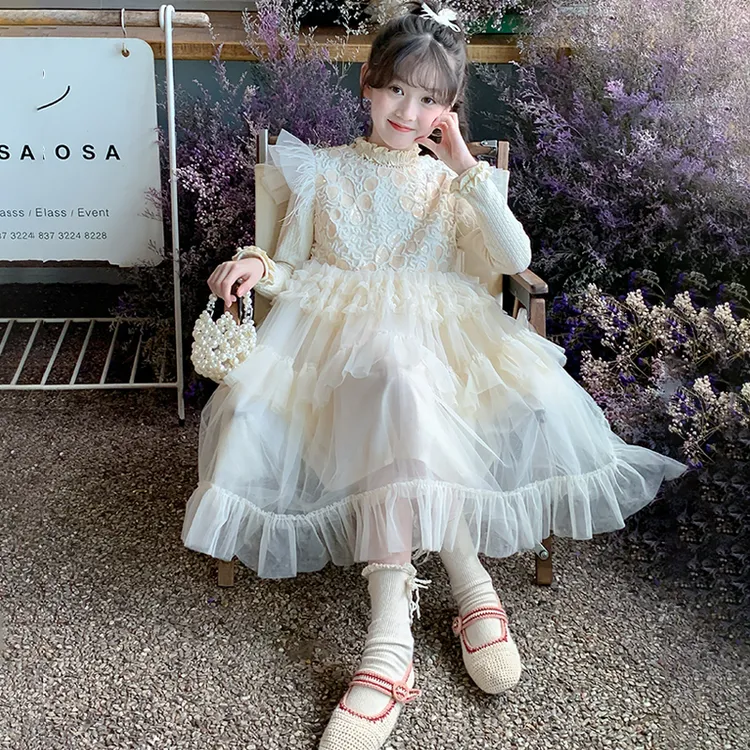 女童连衣裙春秋款2025新款洋气儿童秋装裙子中大童秋季公主裙礼服