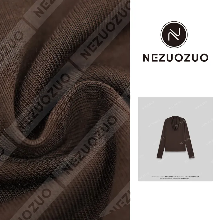 NEZUOZUO【堆堆领】老钱风长袖T恤气质荡领垂坠感优雅设计感T恤