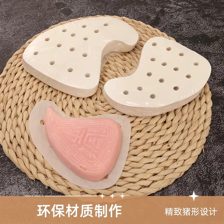 红桃粿垫纸蒸笼纸潮汕桃形家用不粘卫生稞面包纸垫鼠曲粿壳桃粿纸