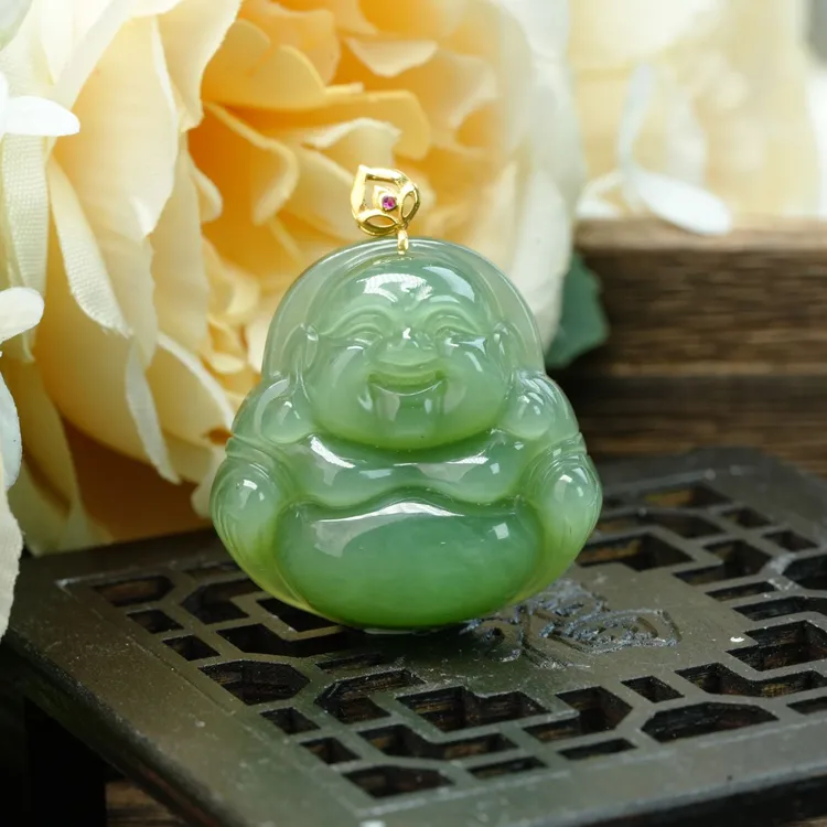 【小北严选】18K金和田玉吊坠约29*29mm【多样性发一件】-BH16X614