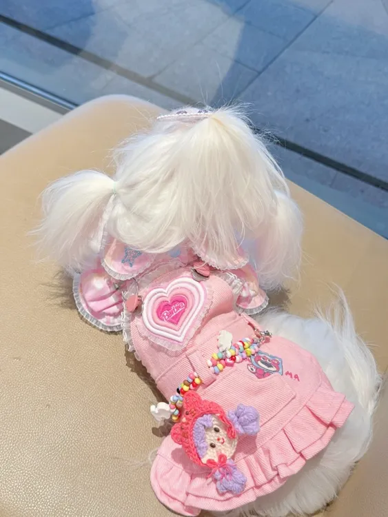宠物服饰草莓公主两件套裙