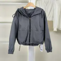 麦迪尚品【夕Y】50909326 休闲连帽百搭短外套春秋女装品牌撤柜
