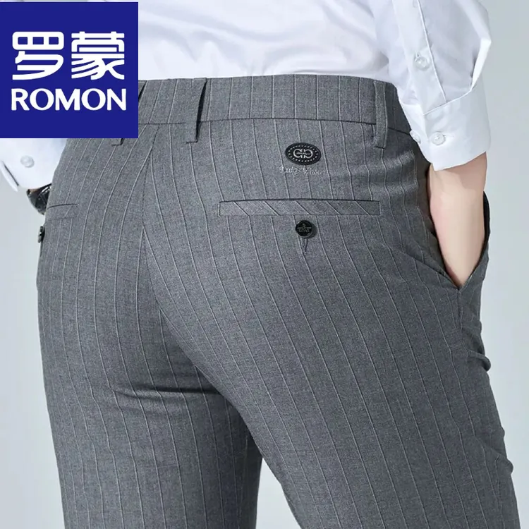 罗蒙【九分长裤可选】薄款修身男士裤子夏季男裤休闲裤男士休闲裤