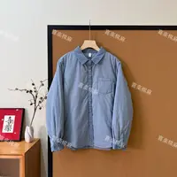 喜樂  2025纯棉翻领拼色拼接灯芯绒夹棉衬衫冬季新款时尚百搭保暖
