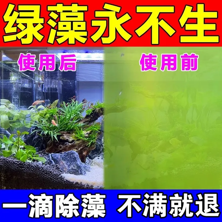 鱼缸除藻去苔剂净水一滴清青苔褐藻丝藻黑毛藻克星鱼缸专用免换水