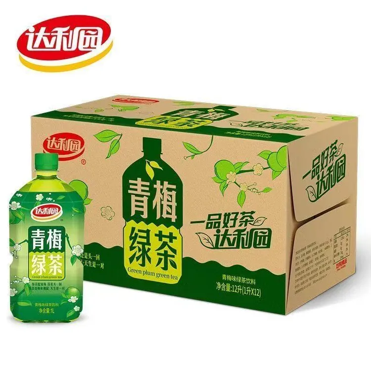 新货达利园青梅绿茶1L*12瓶整箱饮料宿舍囤货一整箱发货清热解暑