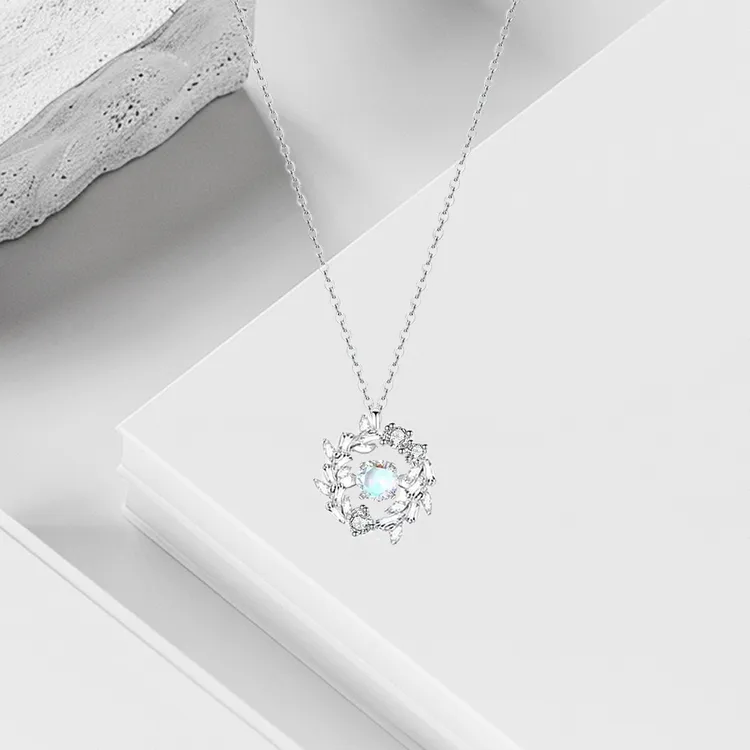 吊坠足银 s999纯银羽你相伴锁骨链时尚轻奢新中式高级感足银项链