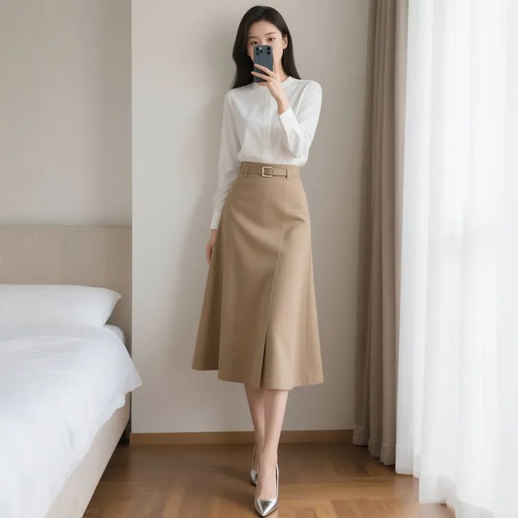秋季新款女装时尚气质衬衫两件套装半身裙女士通勤优雅显瘦轻熟风