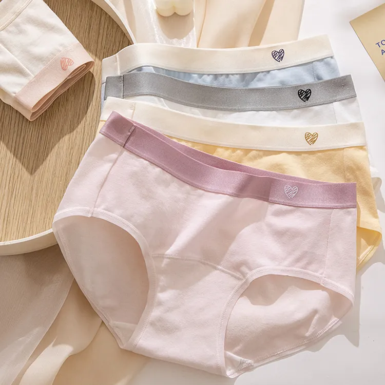 7A抗菌纯棉女童内裤A类婴儿棉加长裆中腰透气发育期少女生三角裤