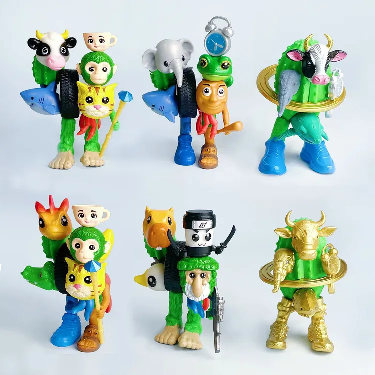 跨境爆款Q版外国山海经手办缝合怪创意拆装拼装山海经儿童版全集