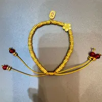 【X甄芝系列】足金 招财桃花三角盘缠