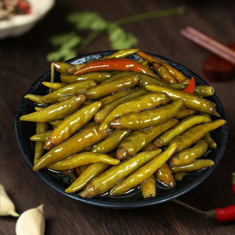 腌制小尖椒辣椒咸菜新鲜野山椒泡椒包装农家自制小米椒即食下饭菜